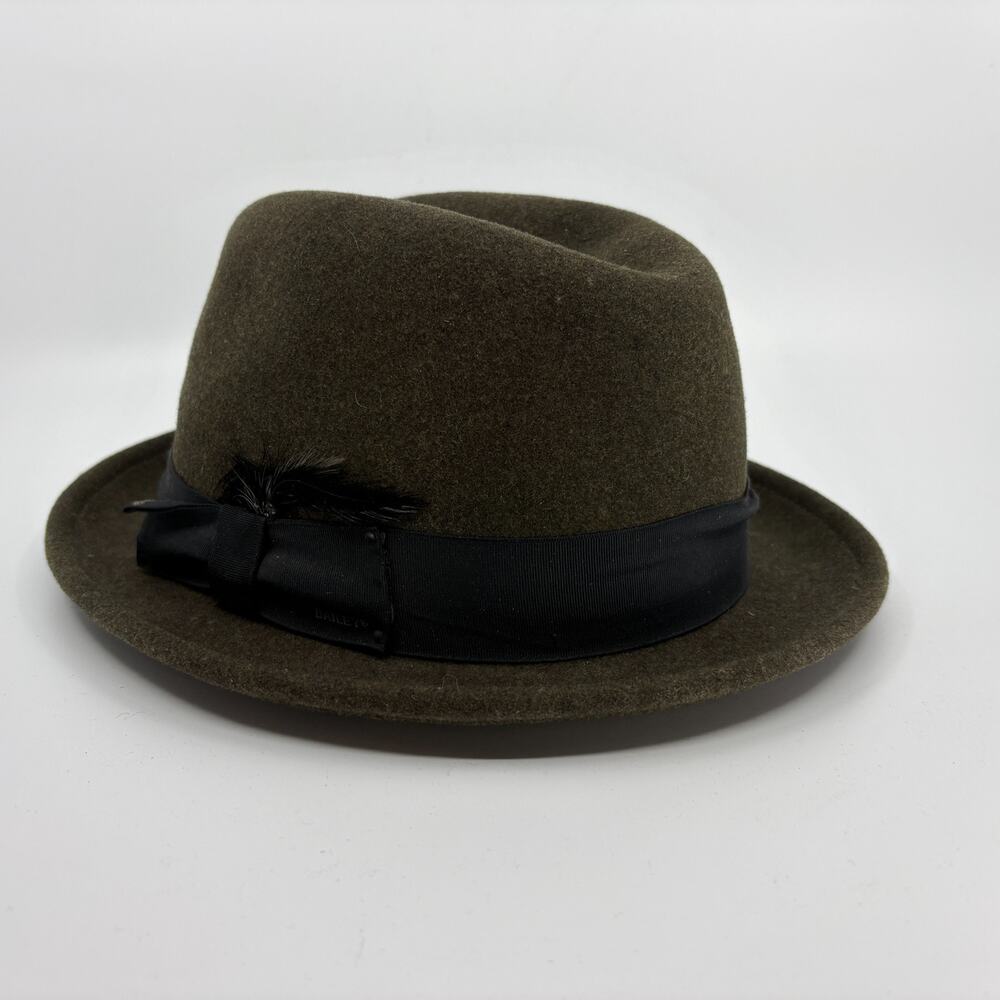Bailey Of Hollywood Tino LiteFelt Wool Fedora Hat Large Olive Green Large